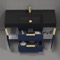 Floating Bathroom Vanity, Modern, Blue, 48